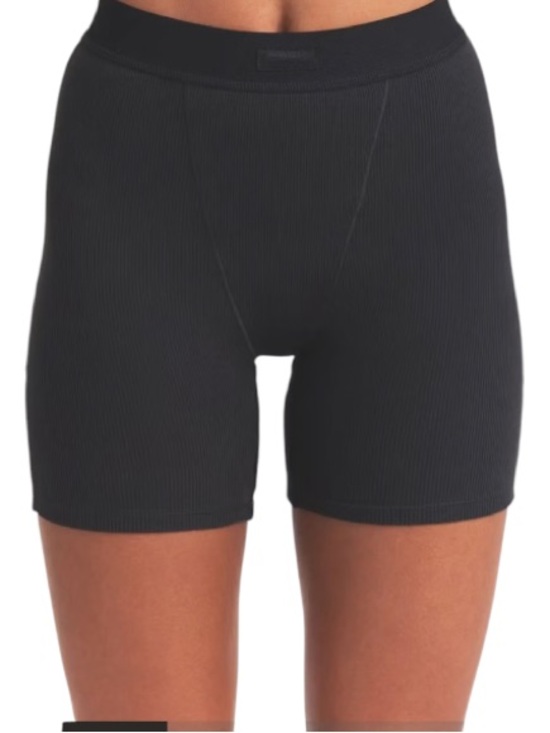 SKIMS Other - SKIMS Women’s Cotton Ribbed Boxer Short in Soot Black Size Small